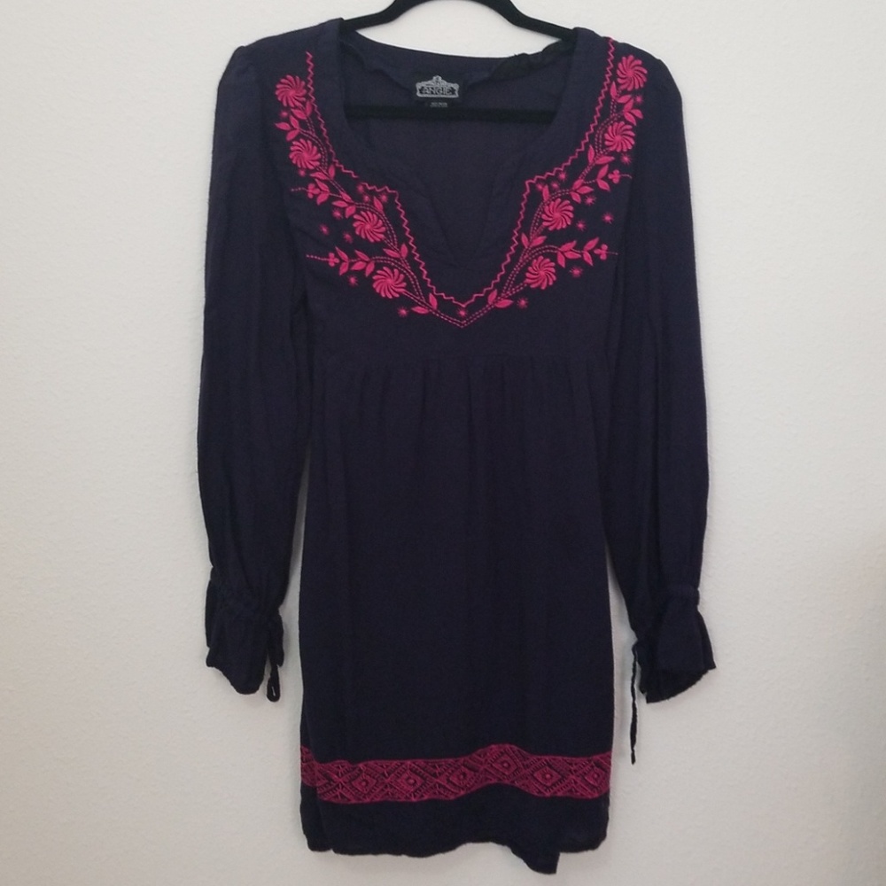 Navy blue and pink dress